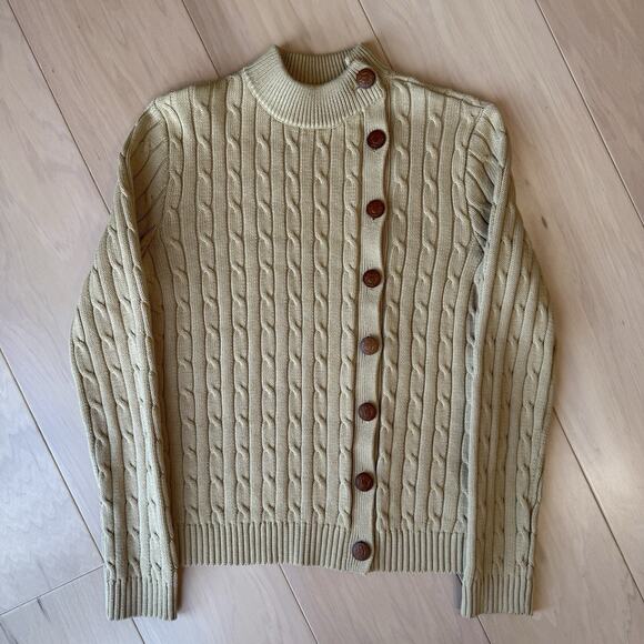 Lauren Ralph Lauren Cable Knit Sweater Women's Small Khaki - Picture 2 of 9